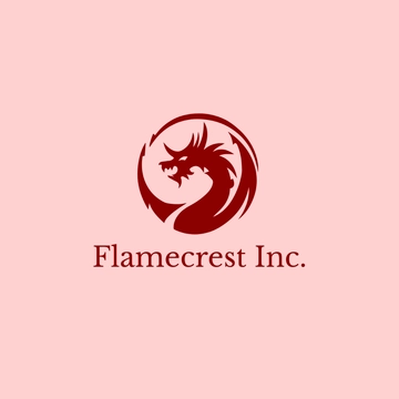 Circled Dragon Logo - Edit Online & Download