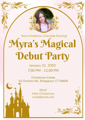 Fairytale Debut Invitation Template - Edit Online & Download