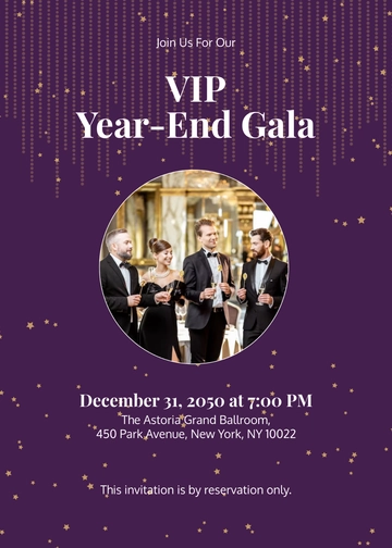 Year-End Event VIP Invitation Template - Edit Online & Download