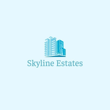 Real Estate Blue Logo - Edit Online | Template.net