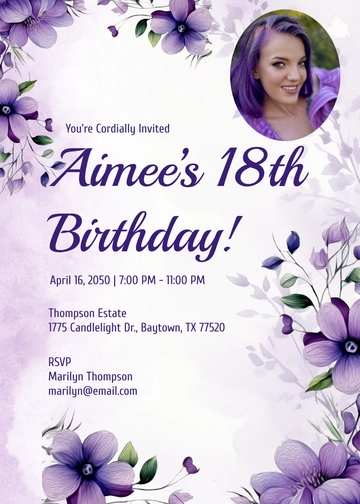 Classic Debut Invitation Template - Edit Online & Download