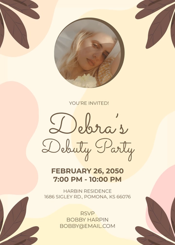 Debut Invitation Template - Edit Online & Download