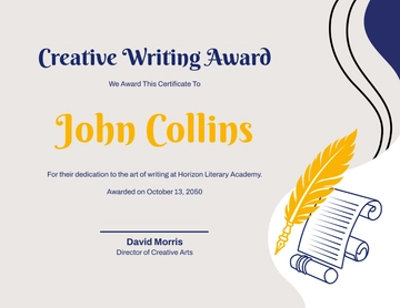 Creative Writing Award Certificate Template - Edit Online & Download
