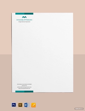 College and Department Letterhead Template