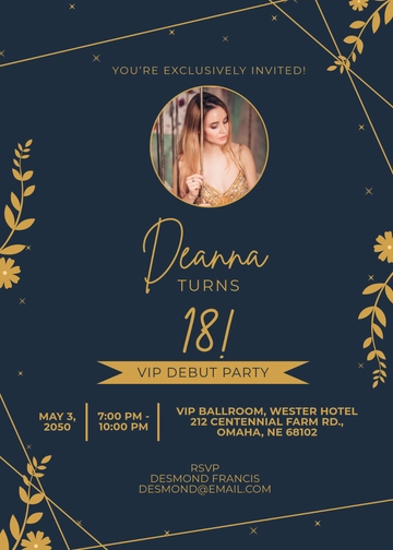 VIP Debut Invitation Template - Edit Online & Download