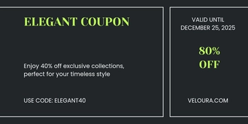 Free Elegant Coupon Template to Edit Online