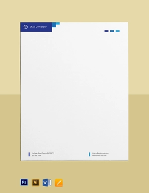 Professional University Letterhead Template