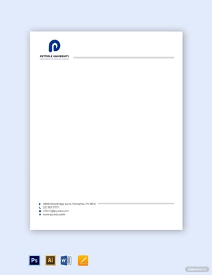 University Department Letterhead Template
