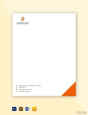 University College Letterhead Template