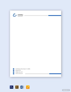 University Education Letterhead Template