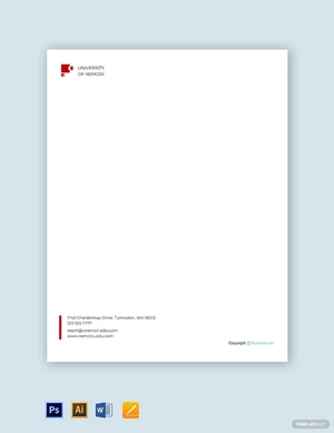 Modern University Letterhead Template