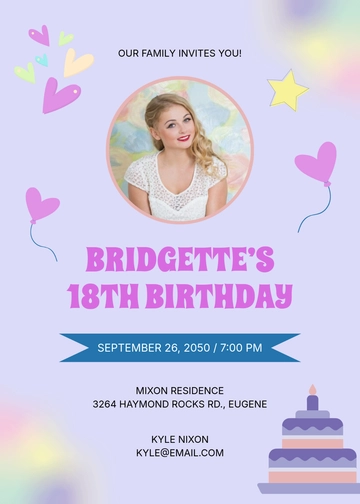 Pastel Debut Invitation Template - Edit Online & Download