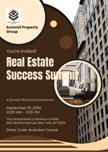 Editable Real Estate Event Invitation Card Template - Edit Online & Download
