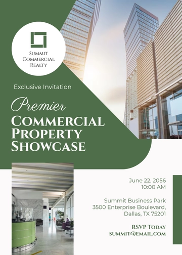 Commercial Real Estate Invitation Card Template - Edit Online & Download