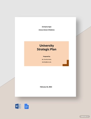 Editable University Strategic Plan Template