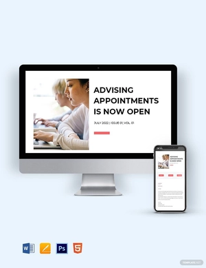 University Advising Newsletter Template