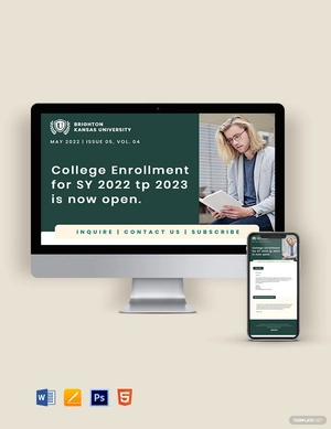 College Newsletter Template