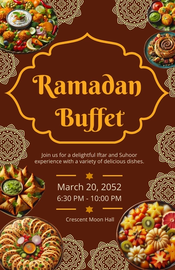Colorful Ramadan Buffet Poster Template - Edit Online & Download
