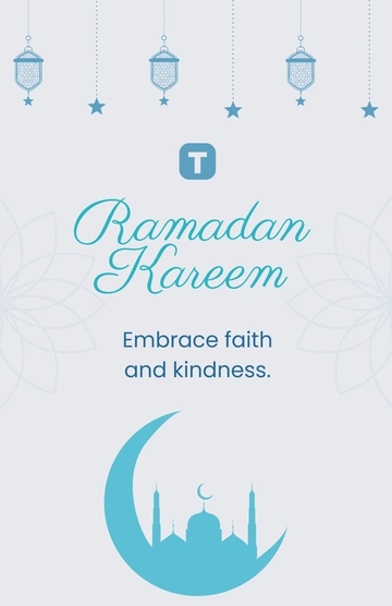 Minimalist Ramadan Poster Design Template - Edit Online & Download