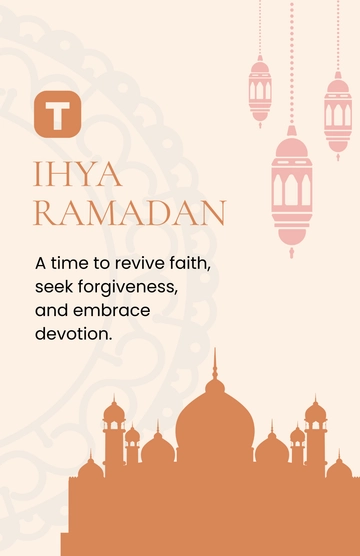 Aesthetic Ihya Ramadan Poster Template - Edit Online & Download