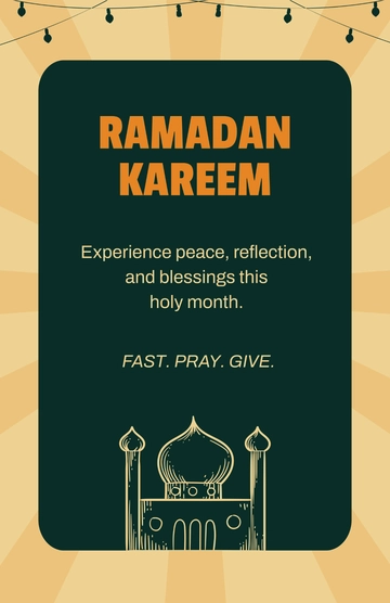 Retro-Style Ramadan Poster Template - Edit Online & Download
