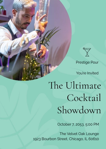 Cocktail-Making Competition Invitation Template - Edit Online & Download