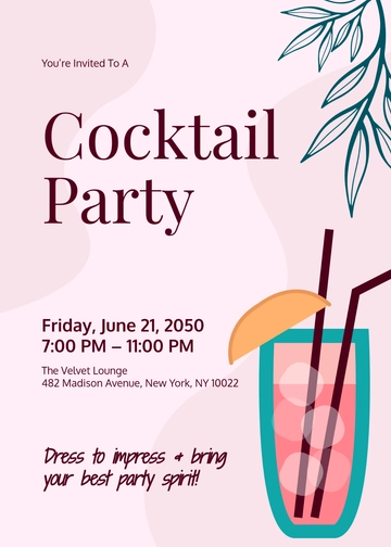 Cocktail Invitation Template - Edit Online & Download