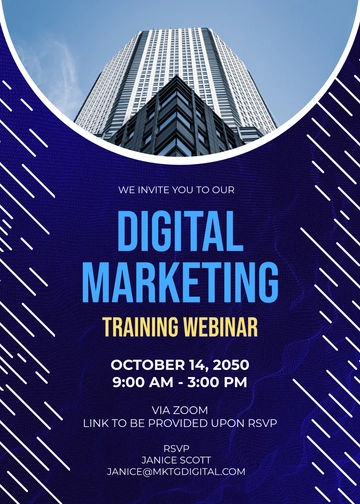 Digital Training Webinar Invitation Template - Edit Online & Download