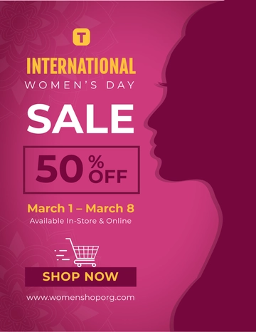 Women's Day Sale Flyer Template - Edit Online & Download