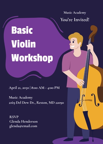 Music Workshop Invitation Template - Edit Online & Download