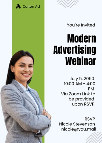 Advertisement Agency Webinar Invitation Template - Edit Online & Download