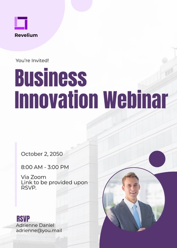 Simple Innovation Webinar Invitation Template - Edit Online & Download