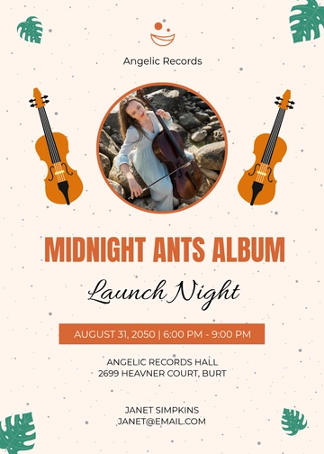 Launching Music Invitation Template - Edit Online & Download