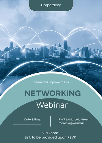Blank Webinar Invitation Template for Networking - Edit Online & Download