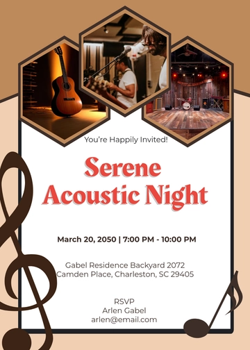 Acoustic Music Invitation Template - Edit Online & Download