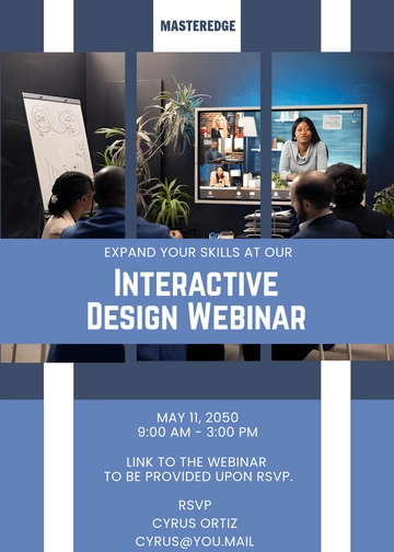 Interactive Design Webinar Invitation Template - Edit Online & Download