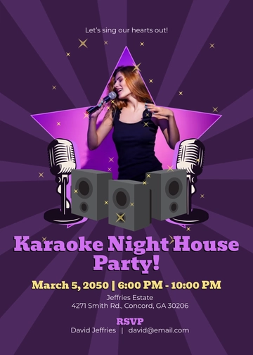 Karaoke Music Invitation Template - Edit Online & Download