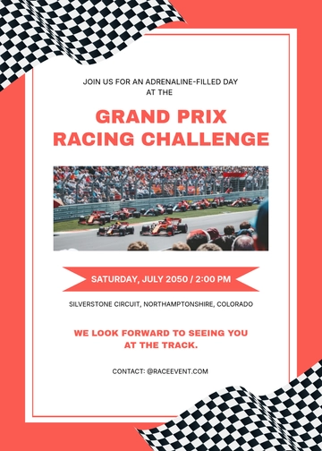 Professional Racing Car Invitation Template - Edit Online & Download