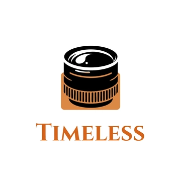 Free Photography Orange Logo Template to Edit Online