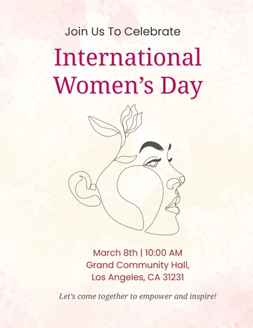 minimalist Women’s Day Flyer Template - Edit Online & Download