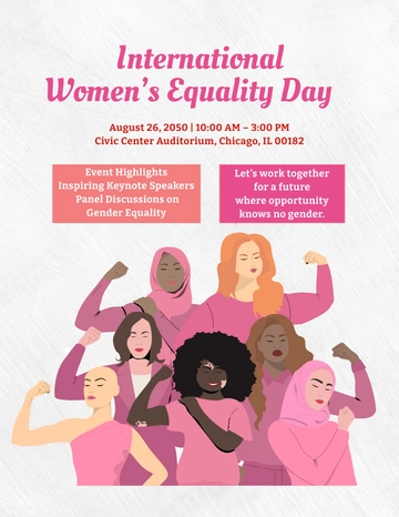 International Women’s Equality Day Flyer Template - Edit Online & Download