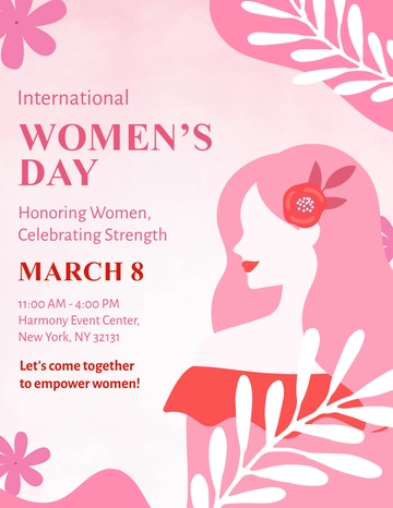 Customizable Women’s Day Vector Flyer Template - Edit Online & Download