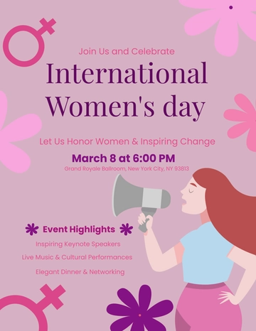 Women’s Day Celebration Flyer Template - Edit Online & Download