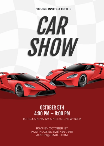 Two Fast Car Invitation Template - Edit Online & Download