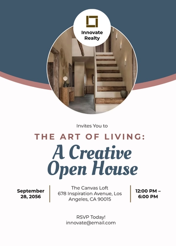 Creative Open House Invitation Template for Agent - Edit Online & Download