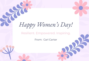Printable Women's Day Template - Edit Online & Download
