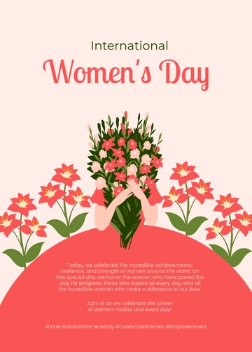Women's Day Announcement Template - Edit Online & Download