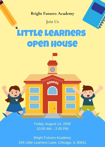Preschool Open House Invitation Template - Edit Online & Download