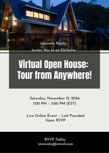 Virtual Open House Invitation Template - Edit Online & Download