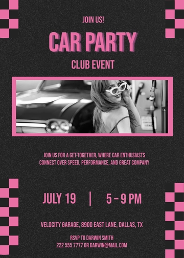 Miles-Per-Hour Car Invitation Template - Edit Online & Download